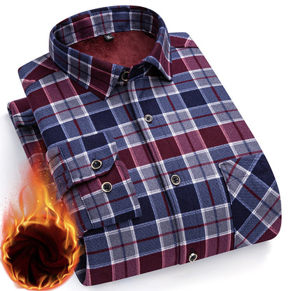👔【L-5XL】Męska koszula welurowa na jesień i zimę – ciepła, miękka i uniwersalna