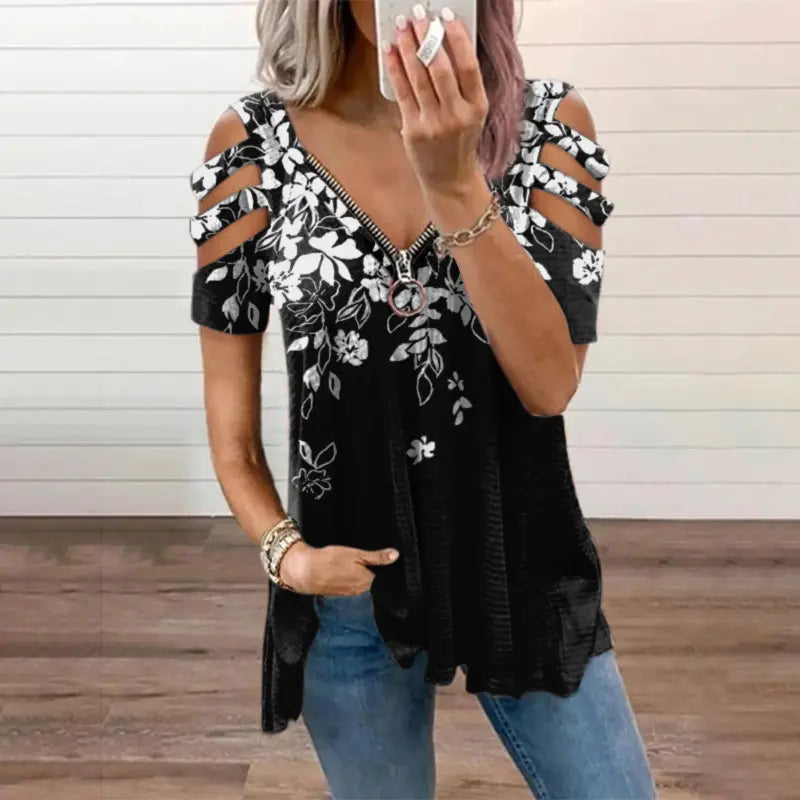 ✨【S-5XL】Bawełniany damski top z dekoltem V – letnia nowość