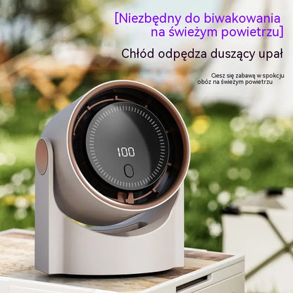 🧊🍃Nowy bezłopatkowy wentylator biurkowy typu turbina | Możliwość montażu na ścianie