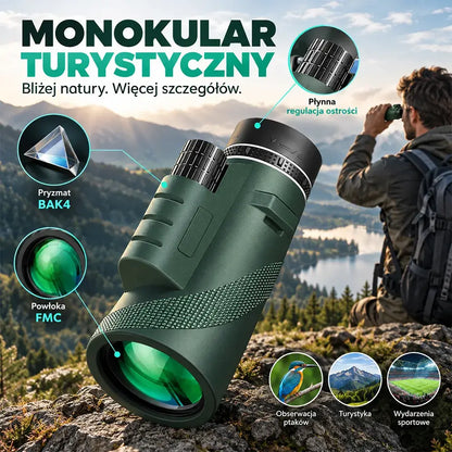 😍🔭【Oferta limitowana】Monokular o wysokiej rozdzielczości w jakości wojskowej – idealny do polowań i obserwacji z daleka 🎯🌌