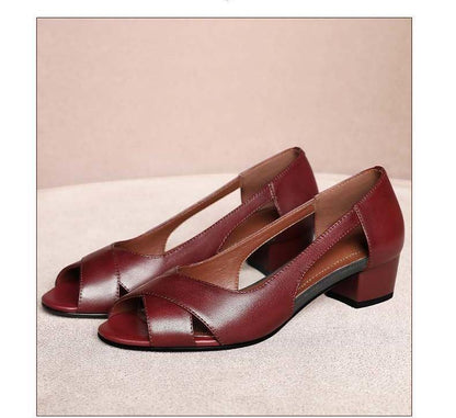 🔥👡【50% SLEVA】【35–40】2025 Nové kožené sandály s měkkou podrážkou – protiskluzové, pohodlné a stylové ✨