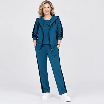 🎈【M-4XL】Damowy zestaw 3-częściowy 2026 – bluza z kapturem, na jesień i zimę, luźny, sportowy, w dużych rozmiarach, dla mam