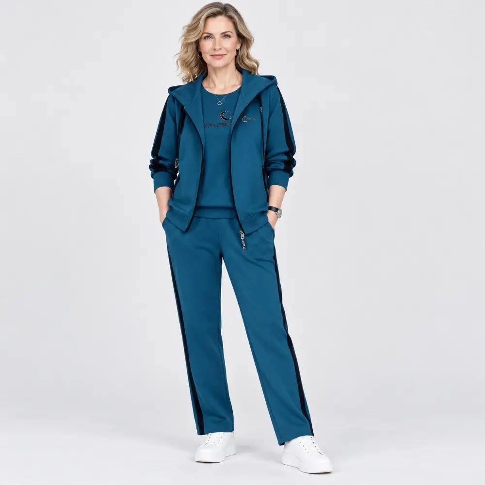 🎈【M-4XL】Damowy zestaw 3-częściowy 2026 – bluza z kapturem, na jesień i zimę, luźny, sportowy, w dużych rozmiarach, dla mam