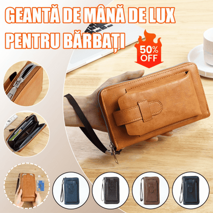 💼【Cumpără 1, primești 1 GRATIS🔥】Portofel bărbătesc multifuncțional din piele naturală, lucrat manual – Stil nou & elegant