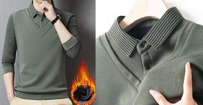 🔥【Отстъпка 50%】【M–4XL】Мъжки комплект от кашмир – Топъл и елегантен