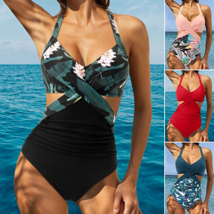 👙🌸【Zľava 50% 🔥】Dámske jednodielne plavky na leto 2025 | Veľkosti S–2XL, kvetinové & elastické 🌿