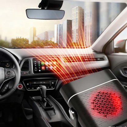 🚗🔥 Prenosni avtomobilski grelec in ventilator 2 v 1 – 360° vrtenje, hitro odmrzovanje, ogrevanje in hlajenje · tih in enostaven za uporabo v vseh letnih časih