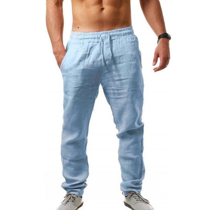 💥👖【S-4XL】 2026 nowe letnie męskie luźne, oddychające, codzienne spodnie sportowe wykonane z bawełny i lnu