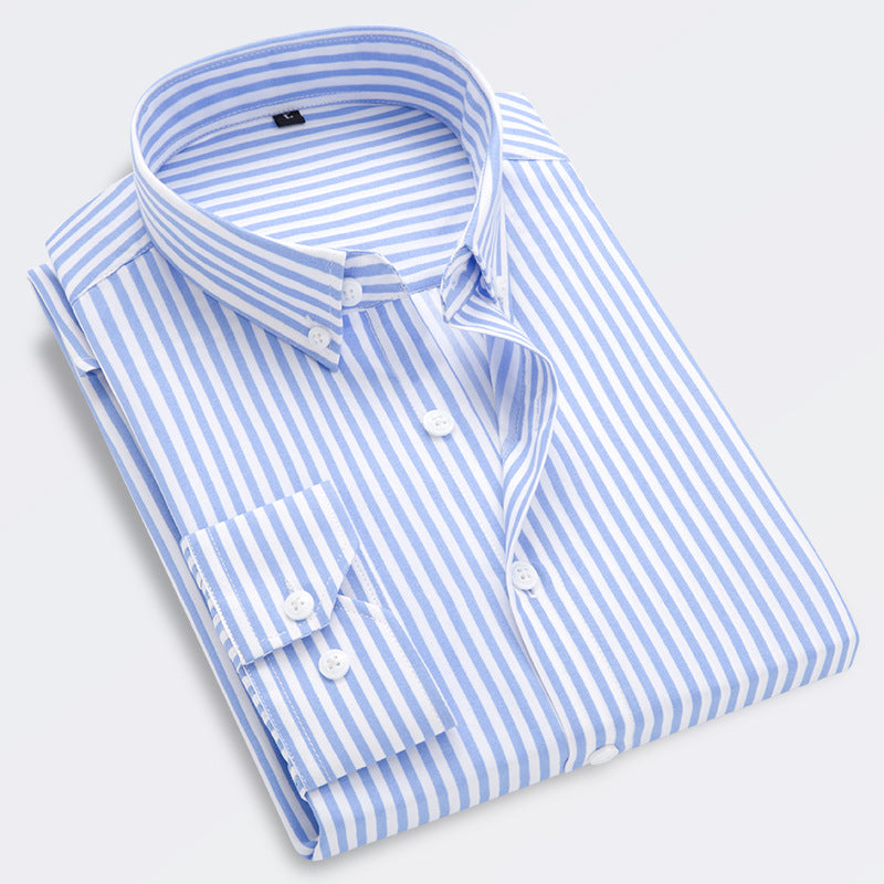 👕 【M-5XL】🔥 Biznesowa koszula w paski dla mężczyzn z długim rękawem 2026