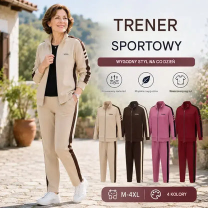🔥【50% zniżki】🔥【M-5XL】【Kurtka + spodnie】😍 Nowy jesienny komplet sportowy casual, duże rozmiary
