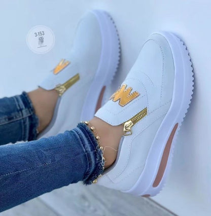 🔥【Reducere 50%】【35–43】2025 Pantofi casual pentru femei cu fermoar – talpă groasă, alegere confortabilă și la modă ✨💃