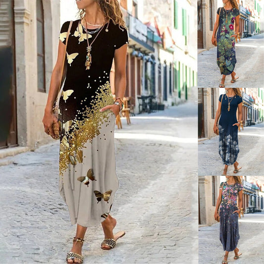 🌞👗【S-3XL】Fustă lungă de vară cu imprimeu 🌸 din bumbac Tencel – moale, texturată și confortabilă 💖✨