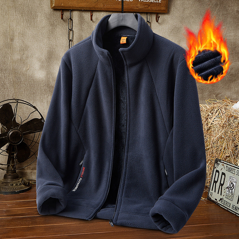 🔥【50% POPUST】 【M-5XL】 Moški debeli flisni jopič – na voljo v velikih velikostih, topel in udoben za jesen in zimo