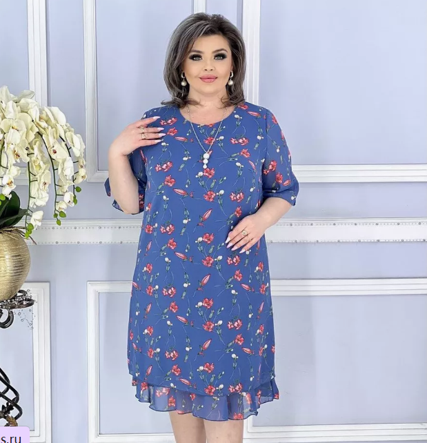 🎈🎈【S-5XL】👗2025 rochie noua eleganta din chiffon floral 