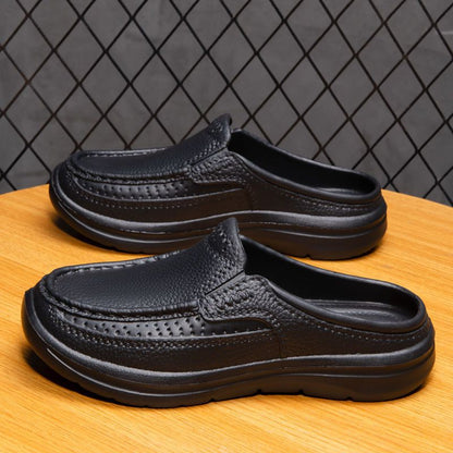 🤩【Cantitate limitată】✨🔥【39-45】 2025 de primăvară noi papuci de piele pentru bărbați casual, simpli și confortabili