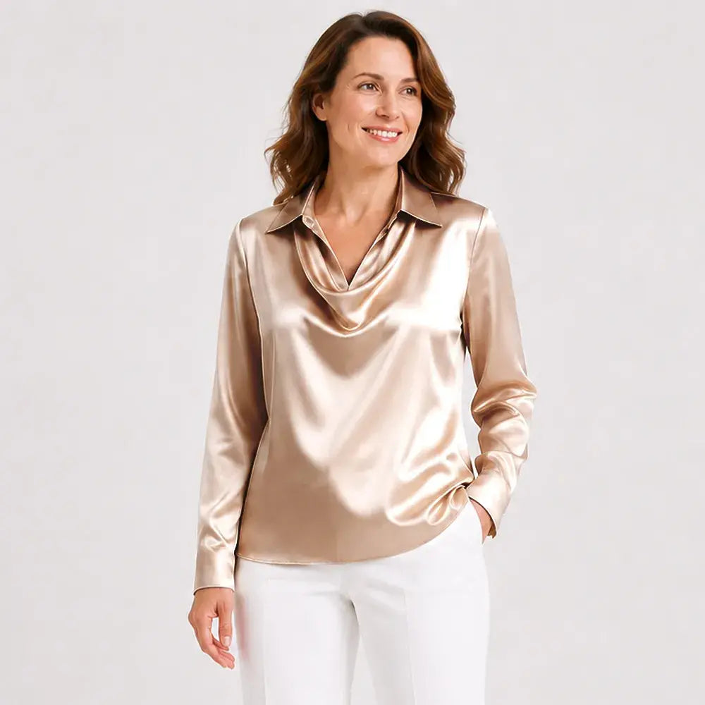 【S–3XL】【40–100 kg】Elegancka damska koszula z kołnierzykiem i nadrukiem