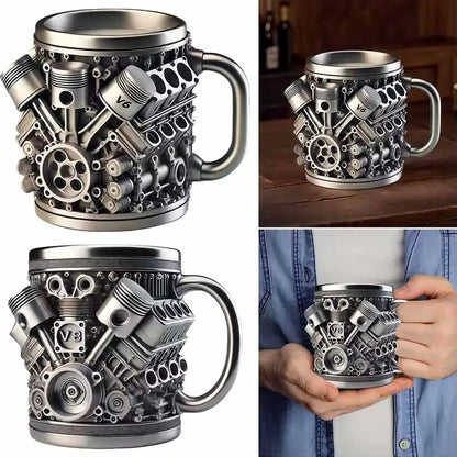 🎁☕Creative Engine V6V8 Kubek do kawy ze stali nierdzewnej
