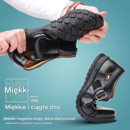 🔥 sandały męskie skórzane 38-44 2026 | oddychające antypoślizgowe | cod + darmowa dostawa