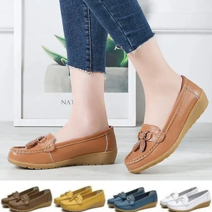 🔥【35-44】Nowe, oddychające i wygodne damskie skórzane buty z miękką podeszwą