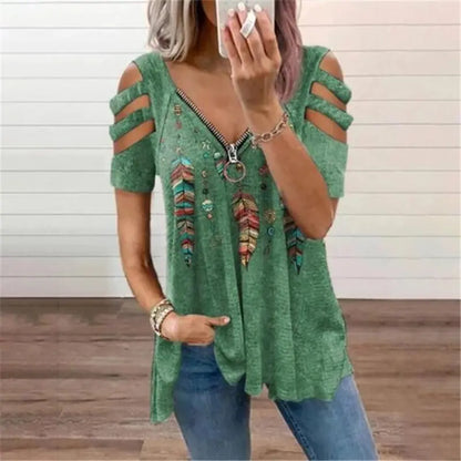 ✨【S-5XL】Bawełniany damski top z dekoltem V – letnia nowość