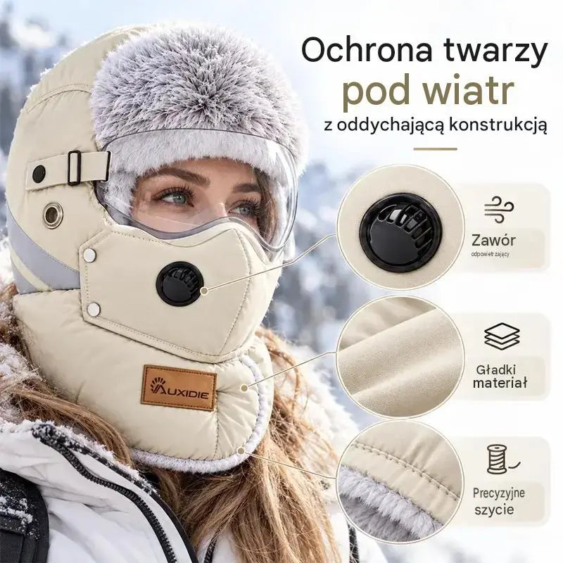 🧢👍 Ocieplana czapka rowerowa na chłodne dni – wiatroodporna, z osłoną uszu