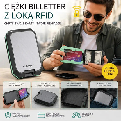🔥👛Premiumowy portfel / etui na karty dla mężczyzn z magnetycznym zamknięciem ✅ Bardzo wytrzymały ✅ Kompaktowy i poręczny ✅ Automatyczne blokowanie, ochrona przed kradzieżą