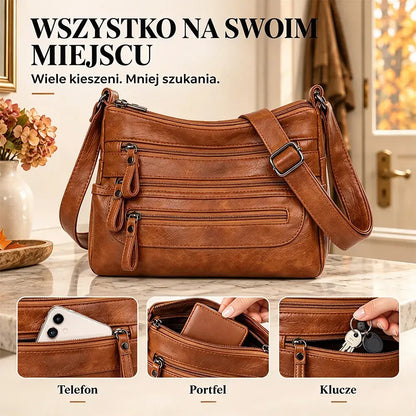 🔥 Modna torba na ramię z miękkiej skóry o dużej pojemności