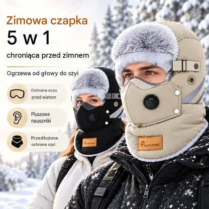 🧢👍 Ocieplana czapka rowerowa na chłodne dni – wiatroodporna, z osłoną uszu