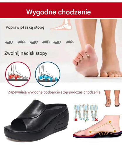 👡【5,5 cm obcas】 miękka podeszwa sandały na koturnie dla kobiet
