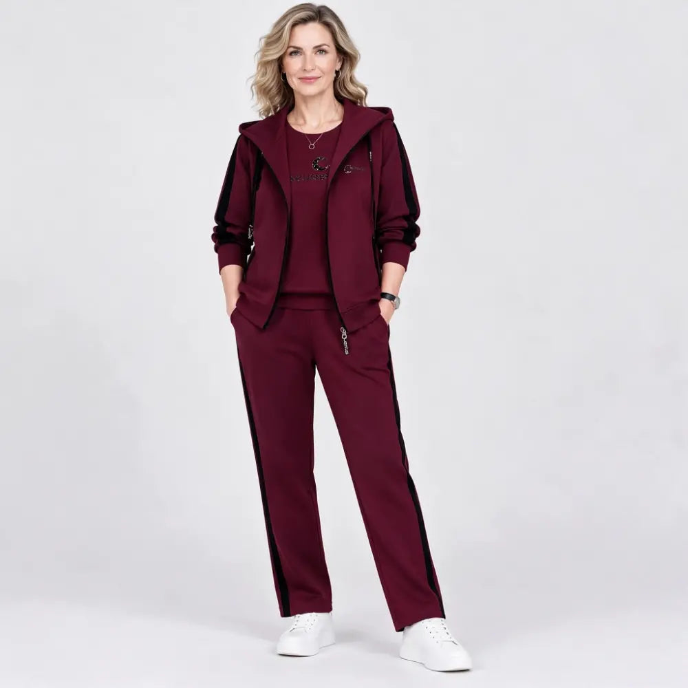 🎈【M-4XL】Damowy zestaw 3-częściowy 2026 – bluza z kapturem, na jesień i zimę, luźny, sportowy, w dużych rozmiarach, dla mam