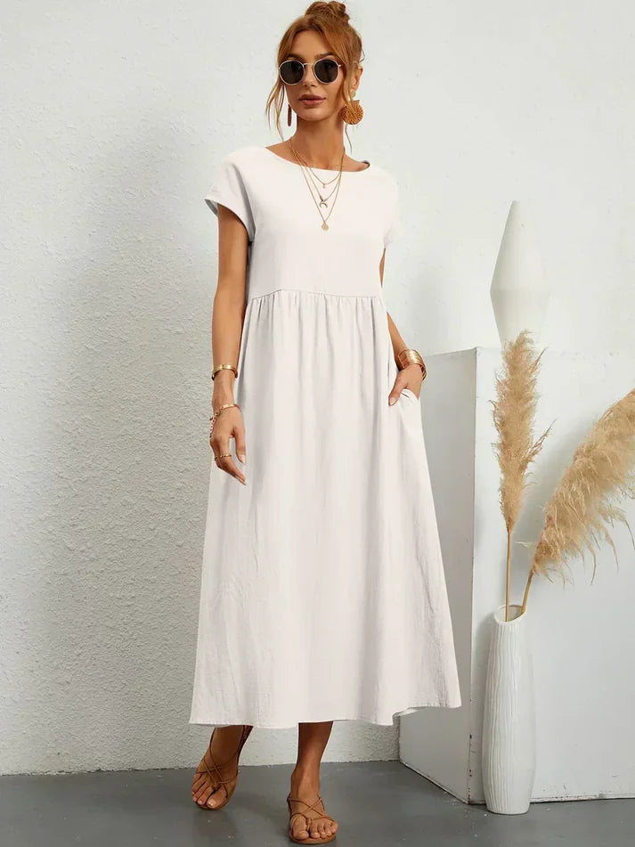 🌸【S-4XL】Zwiewna sukienka midi damska na lato – lekka i elegancka