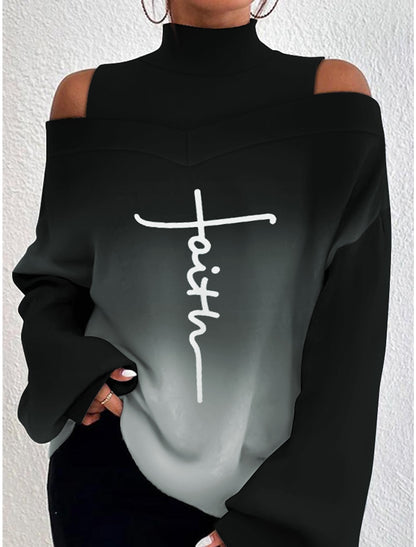 🌸【S-3XL】Nový dámský pulovr s dlouhým rukávem a podzimním/zimním potiskem