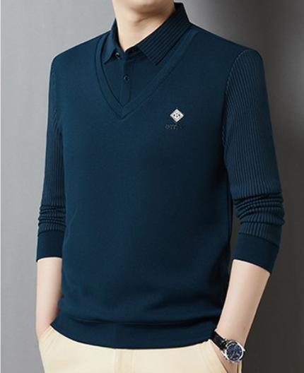 🔥 Ofertă sezonieră -50% 【M-4XL】👔 Set premium pentru bărbați din cașmir, călduros, cu bluză cu mâneci lungi