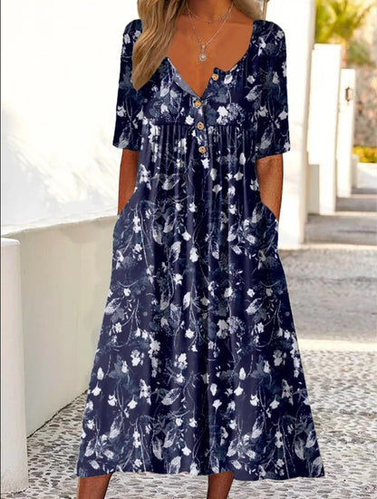 💃✨ 【S-3XL】Nowa sukienka damska 2026 z modnym nadrukiem i kieszeniami 🔥 Styl casual & luźny 👋 Must-have na lato