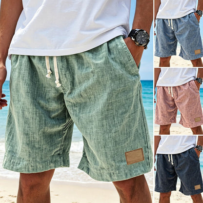 ⏳🔥【Ostatni dzień -50%】👖【S-5XL】【55-110 kg】Męskie casualowe szorty 2026 z efektem lnu i sznurkiem (duże rozmiary).
