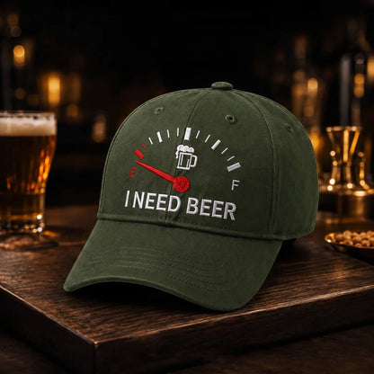 🔥 OSTATNI DZIEŃ - 50% ZNIŻKI – 🍺 POTRZEBUJĘ PIWA” – Unisex pamiątkowa czapka 🧢