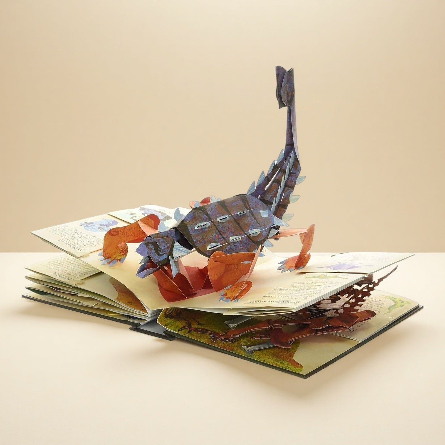 📕😍 3D Encyklopedia Prehistorii – Dinozaury · Rozkładana książka edukacyjna dla dzieci