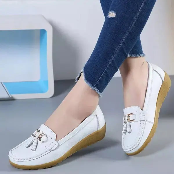 🔥【35-44】Nowe, oddychające i wygodne damskie skórzane buty z miękką podeszwą