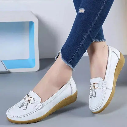 🔥【35-44】Nowe, oddychające i wygodne damskie skórzane buty z miękką podeszwą