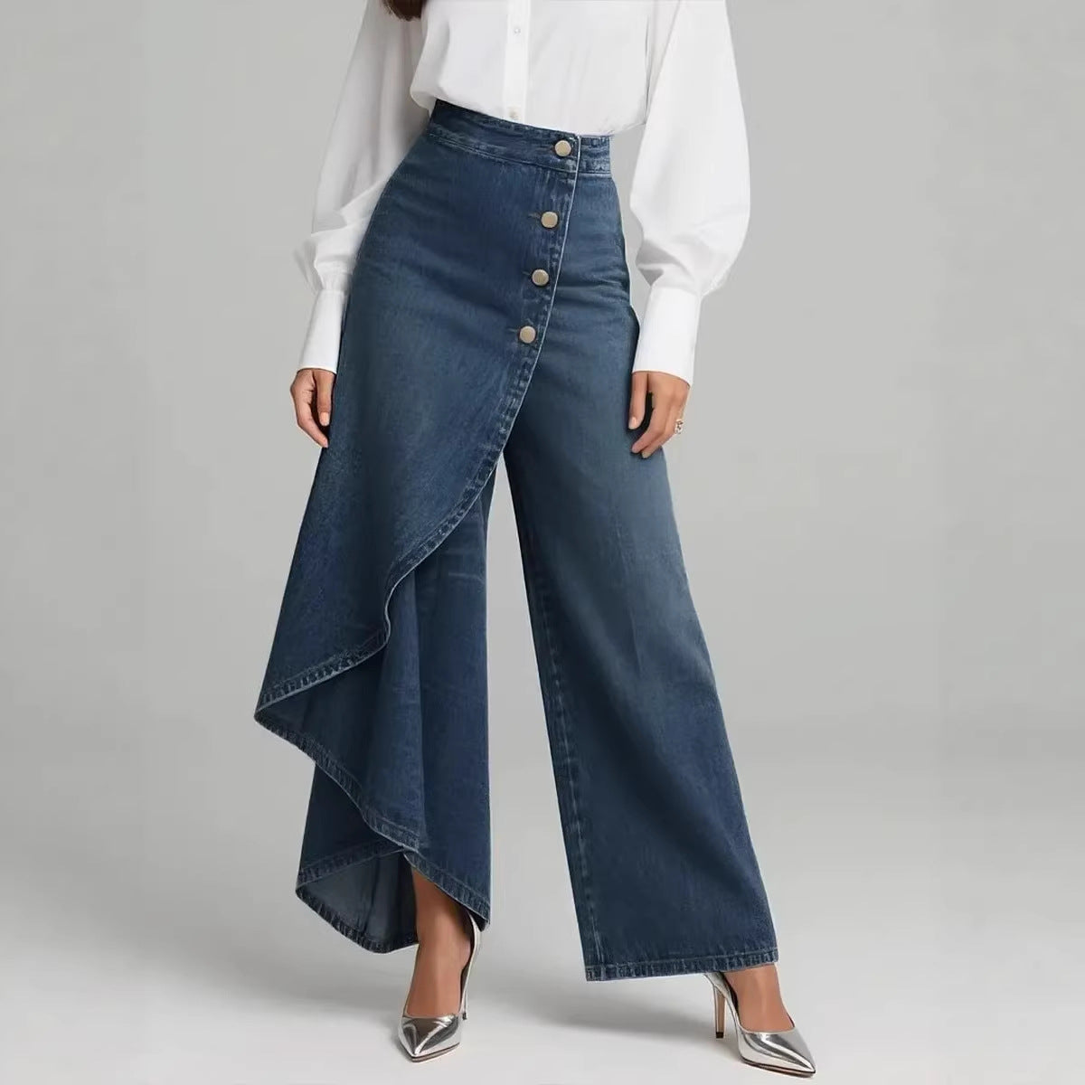 🥇🥇 Jeansy damskie S–3XL – wysoki stan, szerokie nogawki, wygodne i stylowe