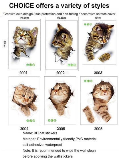 🐱 Novinka 2025 · 3D kočičí samolepka – 💥 Super cena · Skvělý dárek pro milovníky aut i koček