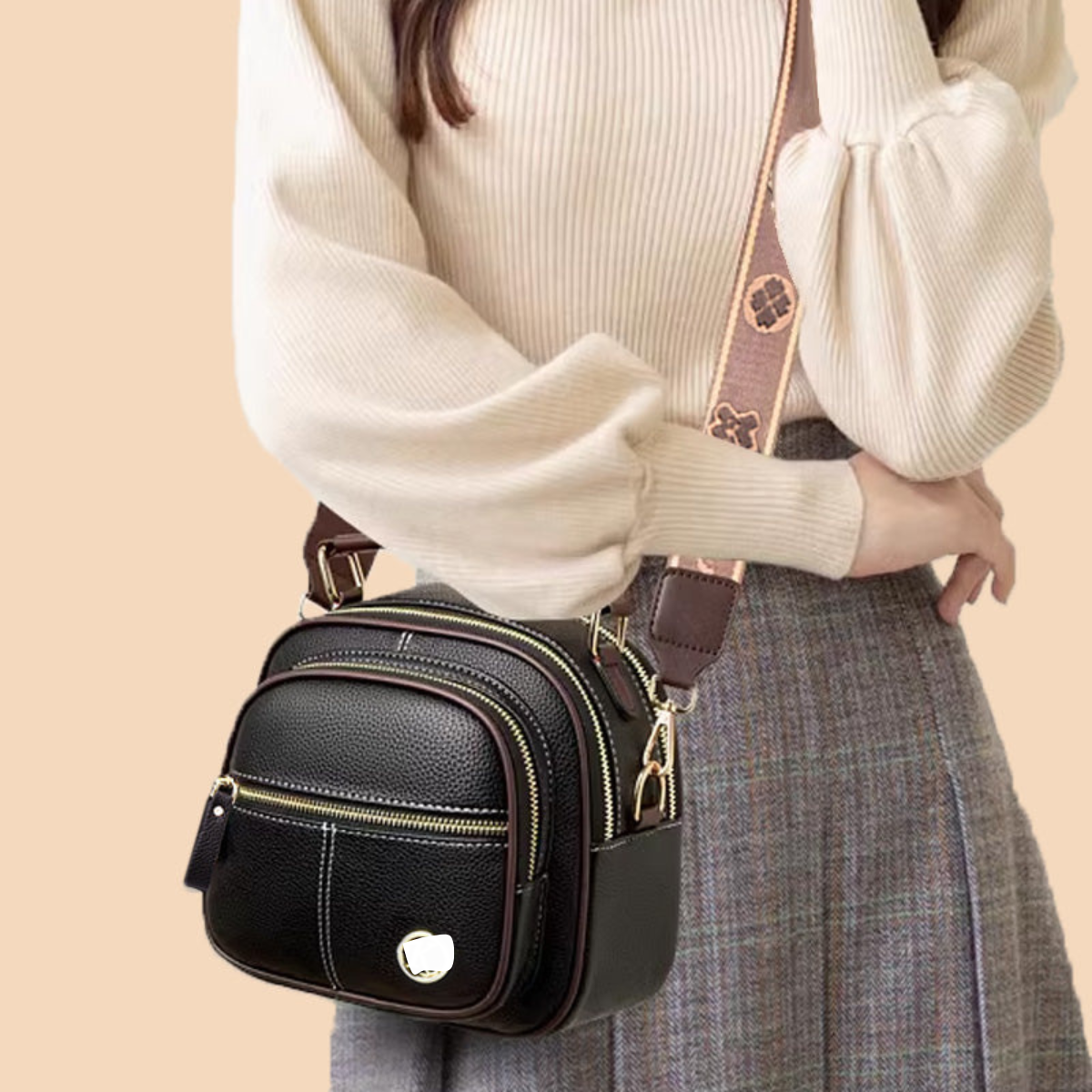 💟【50% DESCUENTO】👜2025 Nuevo bolso pequeño cuadrado portátil de gran capacidad / bolso bandolera