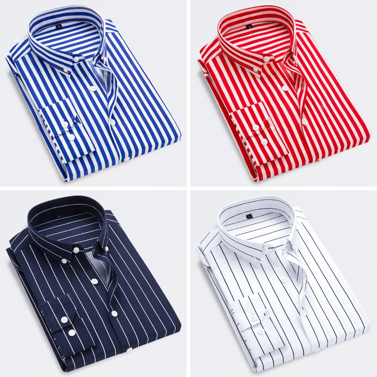 👕 【M-5XL】🔥 Biznesowa koszula w paski dla mężczyzn z długim rękawem 2026