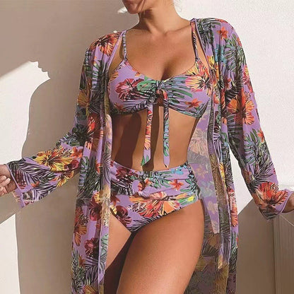 👙☀️【S-2XL】✨2025 Nový 🌴 Třídílný Set Plavek – Stylový a Pohodlný 💦