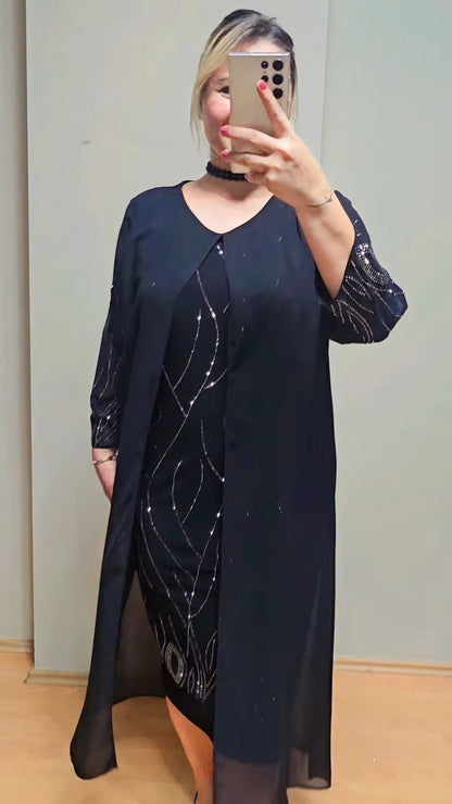🔥 Oferta por tiempo limitado 【S-5XL】🎀Vestido midi elegante y a la moda con mangas de tul