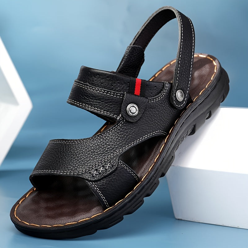 🌴👞【Limitovaná ponuka】【50% zľava 🔥】【38–44】Letné pánske sandále z pravej kože s dvojitým využitím