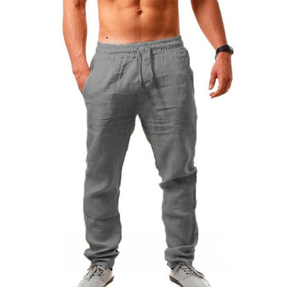 💥👖【S-4XL】 2026 nowe letnie męskie luźne, oddychające, codzienne spodnie sportowe wykonane z bawełny i lnu