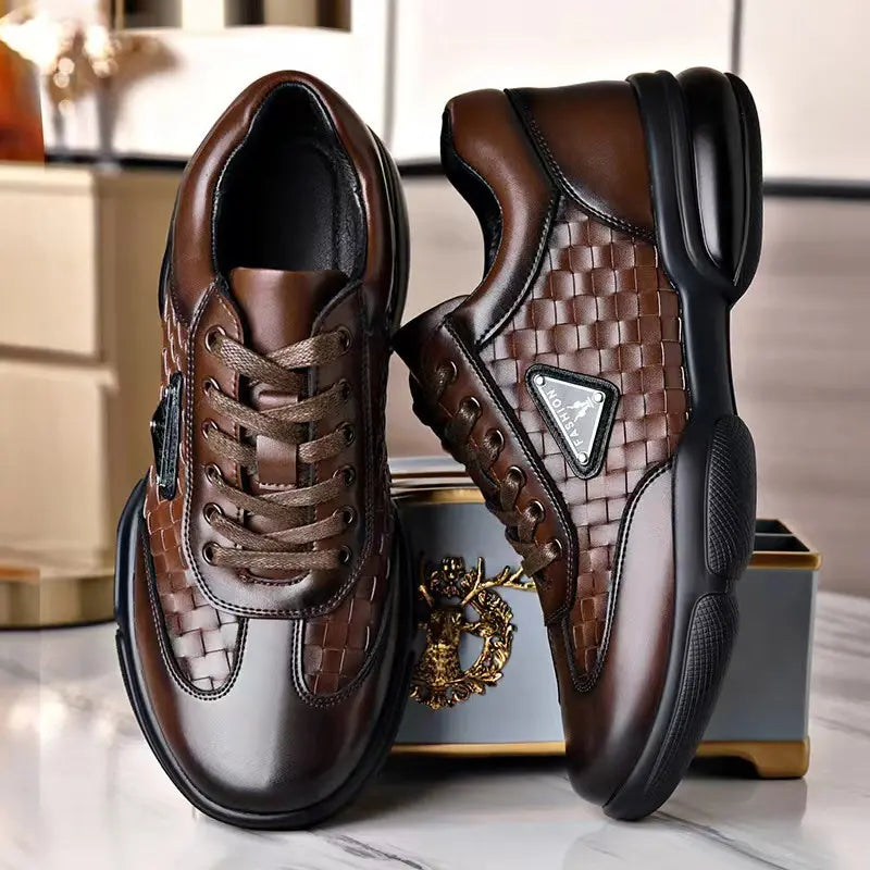 💥【Produkt na sprzedaż】💥Męskie skórzane buty codzienne, miękka podeszwa, lekkie i oddychające