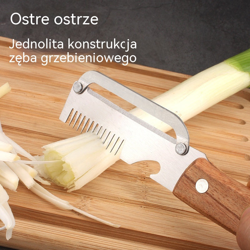 ✨Kup 1, a 1 dostaniesz gratis (2 produkty) 🧅🔪 Wielofunkcyjny obierak kuchenny 3 w 1: obiera, kroi i otwiera butelki
