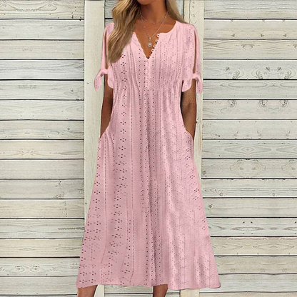 【Darmowa dostawa】👗 2026 Sukienka codzienna z haftem i wysokim stanem – elegancka i wygodna